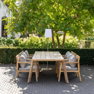 Ensemble de jardin Italie - Teck avec 6 chaises