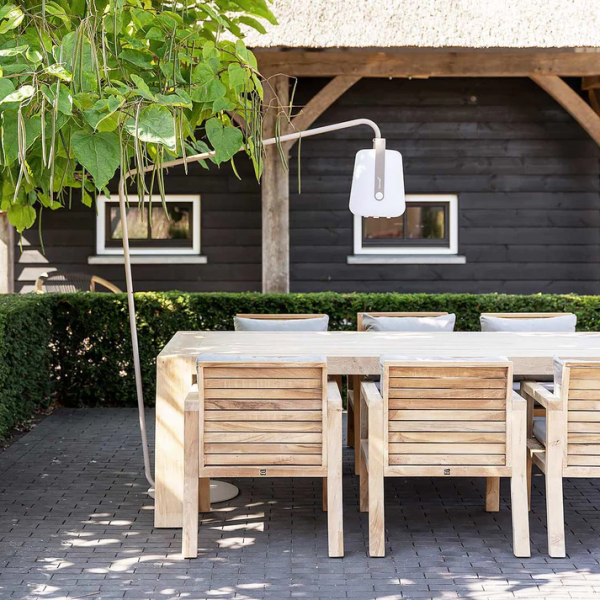 Ensemble de jardin Italie - Teck avec 6 chaises – Image 2