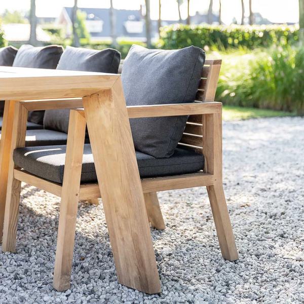 Ensemble de jardin Italie - Teck avec 6 chaises – Image 3