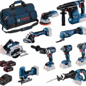 Bosch Bleu 10 Toolkit 18V | Ensemble Combiné 3 x 5.0Ah + chargeur | Dans sac - 0615A5004G