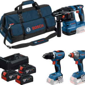 Bosch Bleu Accutoolkit 3 Toolkit 18V GSR 18V-65 + GDX 18V-285 + GBH 18V-22 | 3x GBA 18V 5,0Ah + Chargeur GAL 12V-18V-80 – 0615A50093