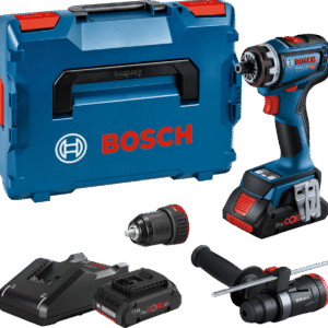 Bosch Bleu GSR 18V-90 FC perceuse-visseuse sans fil | 18V 4.0Ah dans L-Boxx + GFA 18-M et GFA 18-H - 06019K6205