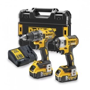 DeWalt DCK268P2T Coffret combiné Perceuse-visseuse DCD791 + Visseuse à chocs DCF887 | 18V 5.0Ah Li-Ion - DCK268P2T-QW