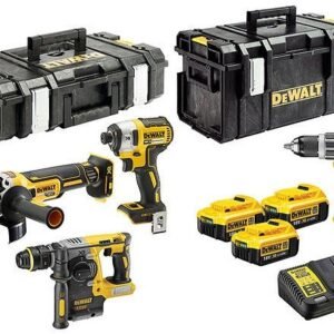 DeWalt DCK422P3 Ensemble de batteries | DCD796 + DCF887 + DCG405 et DCH273 dans coffret ToughSystem | 18V 5.0Ah Li-ion - DCK422P3-QW