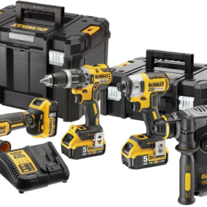 DeWalt DCK422P3T Ensemble sur batterie | DCD796 + DCF887 + DCG405 + DCH273 dans coffrets T-Stak | 18V 5.0Ah Li-Ion - DCK422P3T-QW