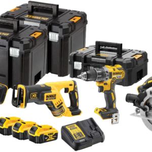 DeWalt DCK480P3T | Ensemble combiné | DCD791 + DCS335 + DCS570 + DCS367 | XR 18 Volts | 3 x 5,0 Ah Li-Ion | dans coffrets TSTAK - DCK480P3T-QW