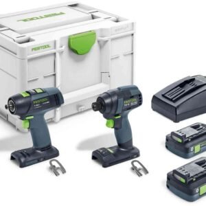 Festool TID 18 HPC 4,0-Set T18 Ensemble combiné | Visseuse à chocs sur batterie TID 18 + Perceuse-visseuse sur batterie T18+3 | 18 V | 4,0 Ah Li-Ion - 577244