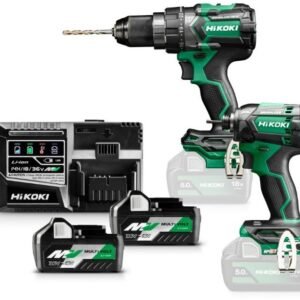 Hikoki KC18DCWBZ | Ensemble combiné | DV18DC Perceuse-visseuse à percussion sans fil + WH18DC Visseuse à chocs sans fil | 18V | 2 x 5.0Ah + chargeur | dans coffret HSC III - KC18DCWBZ