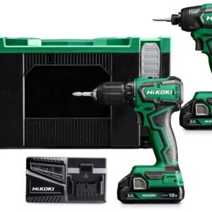 Hikoki KC18DD WFZ Pack avantage | DS18DD perceuse-visseuse sur batterie + WH18DD visseuse à chocs | 2x batteries 2,0Ah + chargeur | dans coffret HSC III - KC18DDWFZ