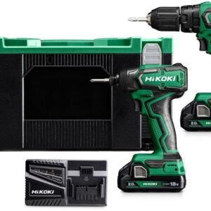 Hikoki KC18DDWGZ Ensemble combiné | DV18DD + WH18DD | 18 V | 2 x batteries 2,0 Ah + chargeur | dans coffret HSC III - KC18DDWGZ
