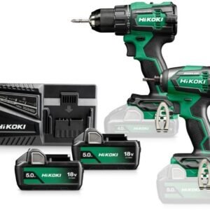 Hikoki KC18DEWBZ | Ensemble combiné | DS18DE perceuse-visseuse sur batterie + WH18DE visseuse à chocs sur batterie | 18V | 2 x batteries 5,0Ah + chargeur | dans coffret HSC III - KC18DEWBZ
