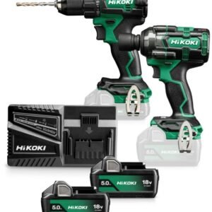 Hikoki KC18DEWMZ | Ensemble combiné | DV18DE + WR18DH | 18 V | 2 x batterie 5,0 Ah + chargeur | dans coffret HSC III - KC18DEWMZ