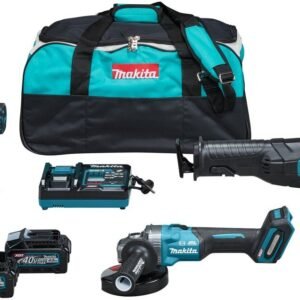 Makita DK0159G301 | Ensemble combiné | 40 V Max | batterie 4,0 Ah | chargeur rapide | DF001G, GA005, JR001G | dans sac