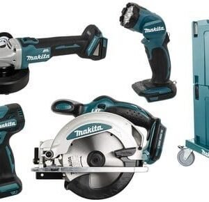 Makita DK371NX | Ensemble combiné sans fil 18V Li-Ion 6 pièces (2x batteries 5.0Ah) avec 2x M-Box et chariot