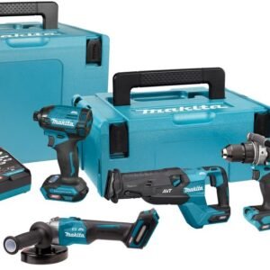 Makita DK401NX | XGT 40 V Max Ensemble combiné | DF001G + TD002G + GA005G + JR002G | Avec batteries et chargeur inclus - DK401NX