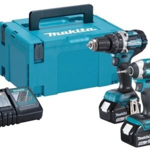 Makita DLX2181TJ - Perceuse-visseuse à percussion DHP484 + Visseuse à chocs DTD154 18V 5,0Ah Li-ion