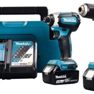 Makita DLX2289TJ coffret combiné - DDF485 Perceuse-visseuse 18V + DTD153 Visseuse à chocs sans fil avec batteries 5.0Ah