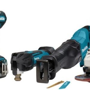 Makita DLX5068TX1 | Ensemble combiné 18V | DDF484 | DTD156 | DGA504 | DJR186 | DTM51 | Batteries 5,0 Ah (2 pcs) | Coffret d’embouts | Chargeur rapide | Sac – DLX5068TX1
