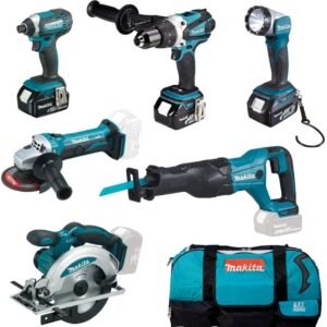 Makita DLX6046 - Coffret combiné 6 pièces 18V Li-ion 3x batteries 3.0Ah