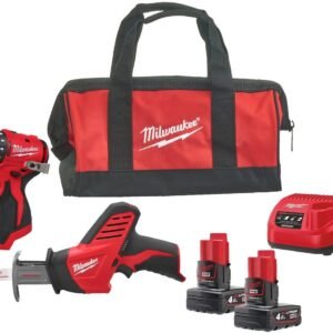 Milwaukee M12 BLPP2A-402B Ensemble d’outils sans fil 2 pièces BLDDRC + HZ dans sac | Incl. 2x batteries 4,0Ah et chargeur - 4933499692