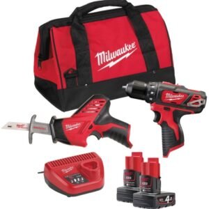 Milwaukee M12 BPP2C-402B PowerPack (C12 HZ + M12 BDD + 2 x 4,0 Ah batterie + chargeur 60 min + sac de transport) - 4933441230