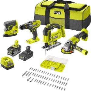 Ryobi R18CK4F-252S | ONE+ 18V Kit combiné sans fil 4 pièces | incl. 1x5.0Ah + 1x2.0 Ah batterie et chargeur - 5133004771