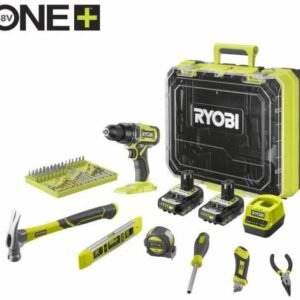 Ryobi RDD18-2C20TAH | Perceuse sans fil | 18 Volts | 2.0 AH Li-ion + set d’accessoires 5133005812
